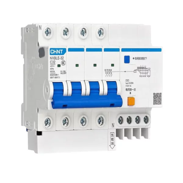 DISJONCTEUR DIFFERENTIEL TRIPHASE CHINT NXBLE-32 C32